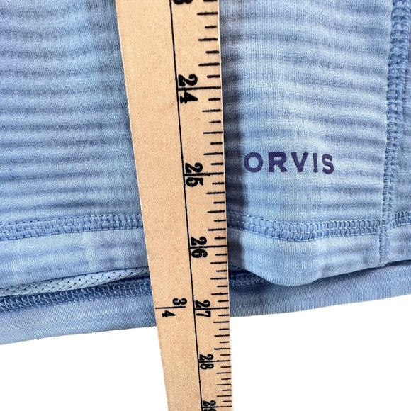 Orvis Womens Small Blue Quarter Zip Pullover Sweatshirt Active Fit Sun Defense - Picture 6 of 13